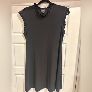 Nicole Miller Black Dress with Ruffle Details